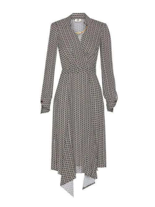 GEOMETRIC PRINT DRESS ELISABETTA FRANCHI | ABS0356E2EF3 Nero/Milk